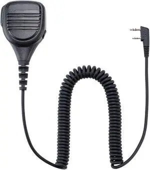 JUMON TIME Speaker Mic Compatible with Baofeng BF-F8HP BF-F9 UV-82 UV-82HP UV-82C UV-5R UV-5R5 and Kenwood BTECH Retevis TYT 2-pin Walkie Talkie Radios Shoulder Microphone with 3.5mm Audio Jack