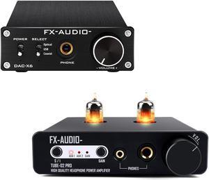 FX Audio DAC-X6 USB DAC AMP Combo and Tube 02 Pro 5725 Tube Pre-amp