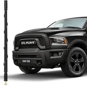 KSaAuto Antenna Accessories for Dodge Ram 1500 2500 3500 2009-2024, 13 Inch Ram Replacement Antenna, Spiral Dodge Ram Truck Antenna Black, Ram 1500 Radio FM/AM Reception, KR-1 (Cylindrical Head)