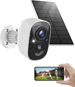 MaxiViz Solar Security Camera Wireless Outdoor, 2K Cameras for Home Security Outside with AI Motion Detection, Color Night Vision, Two-Way Talk, IP66 Weatherproof, 2.4GHz Wi-Fi, Cloud/SD Storage