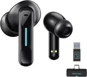 Middle Rabbit SW4 USB Wireless Earbuds for PC and Laptop: Bluetooth Headphones with 2.4GHz Dongle for Work, Wireless Headset for Work, with Microphone, Earphones with Mic for Computer Desktop