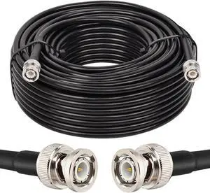 MOOKEERF BNC Male to BNC Male Coaxial Cable 50 ohm RG8X Coax Cable Ultra Low Loss BNC Jumper Cable for Antenna, RF Radio, Modem, Oscilloscope, Spectrum, Analyzer, Signal Generator (100FT)