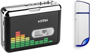 Cassette to MP3 Converter, Portable Cassette Recorder Player, Audio Music Cassette Tape to Digital Converter Player with Earphone and 32GB USB Flash Drive