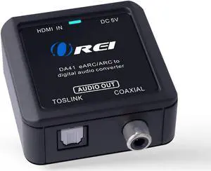 OREI eARC/ARC HDMI to Optical/Coaxial Audio Extractor, - Supports Dolby 5.1 Channel, DTS 5.1, LPCM 2.0 Channel HDTV Soundbar Speaker Amplifier (DA41)
