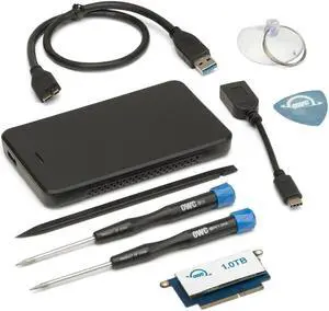 OWC 1.0TB Aura Pro NT High-Performance NVMe SSD Upgrade Kit with Tools and 1TB Express USB 3.0, Compatible with 2016-2017 13-inch MacBook Pro Non-Touch Bar