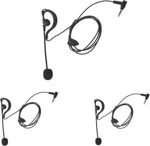 Pdflie V6 V4 Referee Communication Headset 3.5mm Jack Wired Football Soccer Hockey Volleyball Handball Coach Judger Intercom Comms Radio Earpiece Compatible with Ejeas Fbim Full Duplex (3 Pack)