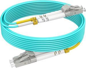 10m(33ft) OM4 LC LC Fiber Patch Cables MMF Multimode, Options 0.2m~122m, LC to LC Fiber Optic Cable Duplex, 50/125mm 40G/100G LSZH (10pack)