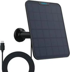 Reolink 6W Solar Panel Black, Non-Stop Solar Power Supply for All Wireless Battery Camera Outdoor, Compatible with TrackMix/Argus PT Ultra/Duo 2/Eco Ultra/3 Ultra, Waterproof, Adjustable Mount(Black)