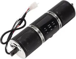 Waterproof Bluetooth Motorcycle Stereo Speakers, Built in Installation Tool, Plug and Play, 10M Connections Distance, DC 12V Audio Sound System for 7/8 to 1.25 in Handlebars(Black)