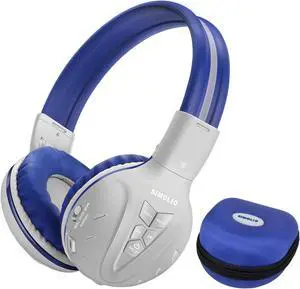 SIMOLIO Kids Bluetooth Headphones Boys with Microphone, 75dB/85dB/94dB Volume Limited Kids Headphones Wireless, Adjustable Foldable Over-Ear Headset for Children School Travel Tablet Airplane Grey