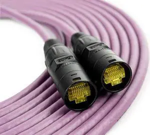 SoundTools SuperCAT Professional Grade Shielded CAT5e etherCON Cable, Flexible Polyurethane Jacket, Neutrik Connectors (25 feet, Purple)