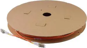 SpeedyFiberTX - 1-Pack 150 Feet Multimode OM1 62.5/125 Fiber Optic Patch Cable, Duplex LC to LC, Orange OFNR PVC Cable Jacket