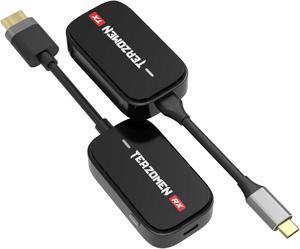 Terzomen Wireless HDMI Transmitter and Receiver, HDMI Wireless Extender for Streaming Video/Audio to TV/Monitor/Projector from PC/Camera/Laptop, AirLink Wireless Dongle, Type-C to HDMI Display Adapter