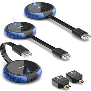 Wireless HDMI Transmitter and Receiver 4K Kits, 2 Transmitters and One Receiver, Casting 5G Stable Signal Video/Audio for PC, Laptop, Camera, Blu-ray, Netfix, PS5 to Monitor, Projector, HDTV 165FT/50M