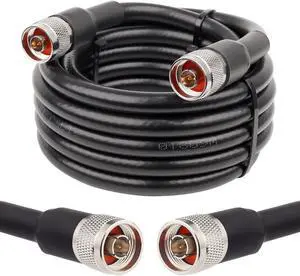 MOOKEERF-400 Cable, LMR400 Equivalent Coaxial Cable 10ft,N Male Ultra Low Loss Coax Cable 50ohm,N Male to N Male Connector Jumper Cables for Antenna,WiFi Router,Signal Booster, Amplifier