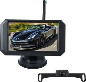 Wireless Backup Camera for Car/Truck/Trailer/Pickup/SUV/Camper,720P 5-Inch Monitor, Digital Signal Stability, Easy Install, No Delay, Wireless Rear Camera with Auto-Switching Night Vision, Waterproof