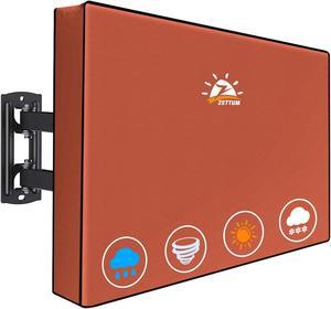Zettum Outdoor TV Cover 70 Inch - 600D TV Cover Waterproof & Weatherproof for 65 to 70 Inch Outdoor TV, Heavy Duty TV Enclosure Protector for Outside Flat Screen TV (Size: 65"L x 6"D x 41"H)
