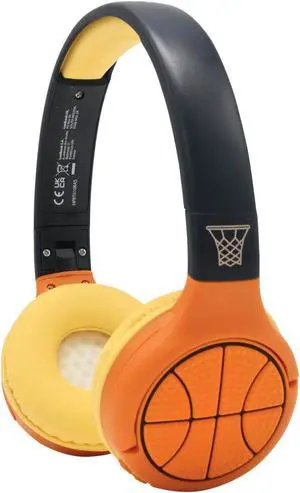 Lexibook - Basketball - 2-in-1 Bluetooth & Wired Headphones with microphone and control button, Foldable and Adjustable, Long lasting rechargeable battery, HPBT010BA
