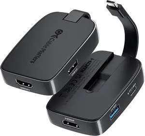 Cable Matters 4-in-1 Portable USB C Hub HDMI 4K 60Hz 100W Charging for iPhone 16/15 Pro, 10Gbps, USB-C Digital AV Multiport Adapter, USB C HDMI Hub Compatible with Thunderbolt 4 for MacBook, XPS