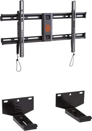 ECHOGEAR Low Profile TV Wall Mount & Universal Soundbar Wall Mount Bracket - for TVs Up to 90" - 2.25" Low Profile