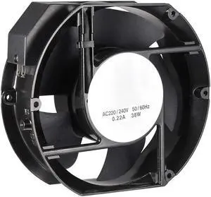 uxcell Cooling Fan 170mm x 150mm x 51mm FP-108EX-S1-B AC 220-240V 0.22A Dual Ball Bearings
