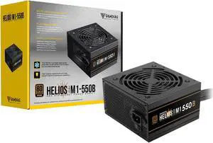 GAMDIAS 550W Gaming PC PSU, 80 Plus ATX Bronze 12V Power Supply for PC Computers with Active PFC, Helios M1-550B