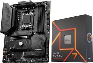 INLAND Micro Center AMD Ryzen 7 7700X 8-Core 16-Thread AM5 Unlocked Desktop Processor with MSI MAG B650 Tomahawk WiFi Gaming Motherboard