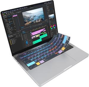 JCPal Adobe Premiere Pro Shortcut Guide Keyboard Cover for 2021/2023 M1/M2/M3 Apple MacBook Pro 14 inch and MacBook Pro 16 inch, M2/M3 MacBook Air 13 inch,M2/M3 MacBook Air 15 inch (US-Layout)