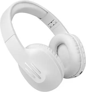 ZIHNIC Bluetooth Headphones Over Ear, 5 EQ Modes Wireless Headphones, Foldable Lightweight Headset with Deep Bass, HiFi Stereo, Microphone for Online Class,Office,PC,Phone(White)