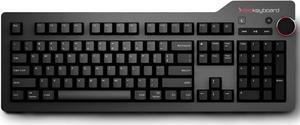 Das Keyboard 4 Professional for Mac Wired Mechanical Keyboard, Cherry MX Brown Mechanical Switches, 2-Port USB 3.0 Hub, Volume Knob, Aluminum Top (104 Keys, Black)