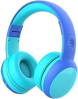 gorsun Kids Bluetooth Headphones with Microphone,Toddler Wireless Headsets with 85dB Volume Limited Hearing Protection,Stereo Over-Ear Headphones for Boys and Girls (Blue)