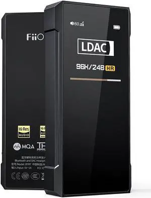FiiO BTR7 Headphone Amp Bluetooth Receiver High Resolution Portable DAC Supports LDAC/aptX HD/MQA 384K/32Bit DSD256 for Phone/PC/Car/Home Audio (Comes with USB Type C to Lightning Cable)