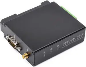 Waveshare Rail-Mount SX1262 LoRa Data Transfer Kit, RS232/RS485/RS422 to LoRa, Suitable for Sub-GHz Band Include Power Supply and Cable HF Version
