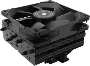 Thermalright SI-100 Black CPU Air Cooler, 6x6mm Heat Pipes, TL-E12B PWM Quiet Fan CPU Cooler with 2000RPM Speed, AGHP 3.0 Technology, for AMD:AM4/AM5/Intel 1150/1151/1200/1700/2011, PC Cooler