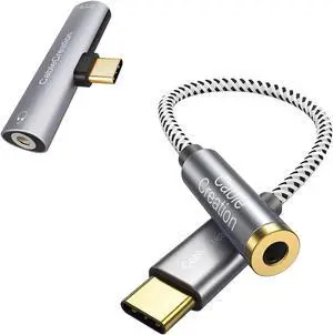 CableCreation Bundle-2 Items USB C to 3.5mm Headphone and Charger Adapter+ USB C to 3.5mm Adapter