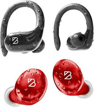 Back Bay Tempo 30 and Runner 60 Wireless Sport Bluetooth Earbuds for Running, Waterproof Headphones with Long Battery Life, Ear Hooks, and Deep Bass