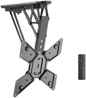 Generic Electric Ceiling TV Mount for 23 to 55 inch Screens, Flip Down Motorized Pitched Roof VESA Mount, Black, PLB-M0544