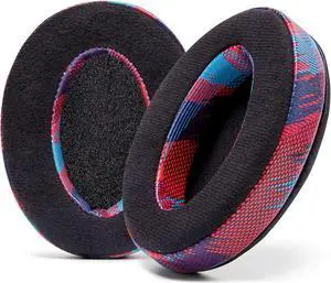 WC PadZ Velour - The Ultimate Upgraded Earpads by Wicked Cushions - Compatible with Audio Technica, HyperX, SteelSeries Arctis & More - Extra Thick - Bigger Opening - Soft Memory Foam | (Speed Racer)