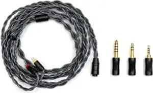 Linsoul Tripowin Noire 4 Core 24AWG OCC Upgraded HiFi Audio Cable with Detachable 3-in-1 2.5mm/3.5mm/4.4mm Plug for Audiophile Musician (0.78mm 2Pin)
