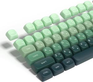 Womier Japanese Keycaps - MOA Keycaps, PBT Keycaps 75 Percent, Keycaps Dye-Sublimation, 134 Keys Custom Keyboard Keycaps Set for Cherry Gateron MX Switches Mechanical Keyboards, Gradient Green