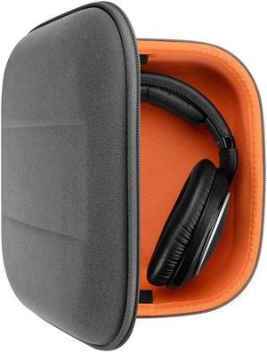 Geekria Shield Headphones Case Compatible with Sennheiser HD 400S, HD660s, HD 560S, Large-Sized Over-Ear Headphones, Replacement Hard Shell Travel Carrying Bag with Cable Storage (Microfiber Grey)