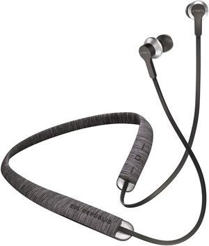 Sol Republic Shadow Fusion Bluetooth Earbuds, Black 10-Hour Playtime Comfortable Knit Tech Fiber Collar Magnetic Connection Earbuds Flexible Compact Storage Convenient Carrying Case