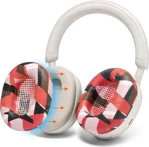 WC SweatZ XM5 - Patented Protective Headphone Ear Covers for Sony WH1000XM5 by WC | Only Compatible with Sony XM5 Over Ear Headphones | Sweatproof & Easily Washable | Red Prism