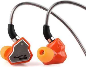 Linsoul 7Hz Salnotes Zero HiFi 10mm Dynamic Driver in-Ear Earphone IEM with Metal Composite Diaphragm Stainless Steel Faceplate Detachable 2Pin OFC Cable (Orange, without Mic)
