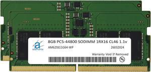 Adamanta 16GB (2x8GB) DDR5 5600MHz PC5-44800 SODIMM 1Rx8 CL46 1.1v Laptop Notebook Memory Module Upgrade RAM