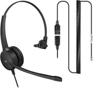 Axtel Bundle Prime Mono with AXC-04 Cable | Noise Cancellation - Compatible with Cisco 6900, 7800, 7900, 8800, 8900, 9900 Series Phones