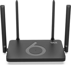 DBIT AX1500 WiFi 6 Router Dual Band Wireless Internet Router, Wireless Speed Up to 1.5 Gbps with 4* Gigabit Ethernet Ports, Beamforming, MU-MIMO, OFDMA, WPA3, IPV6, EasyMesh, Parental Controls