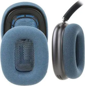 Upgrade Earpads for AirPods Max Earrock Ear Cushion with Silicone Gel, Fabric Mesh and Noise Isolation Memory Foam, Easy to Install with Magnetic Connection (Blue)