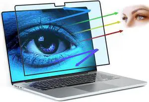 FILMEXT Macbook Pro 16 inch Screen Protector M3 2023,Bubble Free Blue Light Screen Filter for Macbook Pro 16.2" 2023-2021 M3 Pro/Max A2991/M2 A2780/M1 A2485-Eye Protection/Anti-Glare-Matte 1Pack