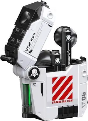 Gravastar Wireless Earbuds Sirius P5,Bluetooth in-Ear Headphones with Stereo Sound,4 RGB Lights,40H Playback,ENC for Clear Call,Bluetooth 5.2,IPX4,Support Multipoint Connection(Defense Mecha)